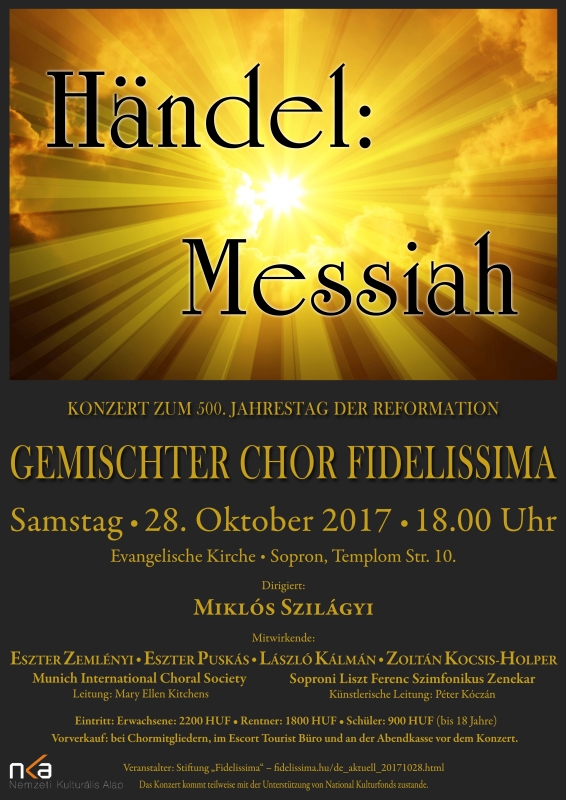 Händel: Messiah Sopron – Einladung